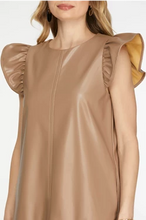 Load image into Gallery viewer, Mocha Leather Dress
