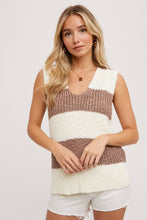 Load image into Gallery viewer, Coco Striped Sleeveless Sweater Knit Top
