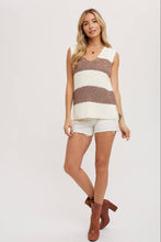 Load image into Gallery viewer, Coco Striped Sleeveless Sweater Knit Top
