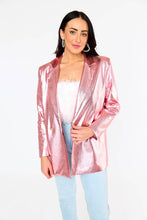 Load image into Gallery viewer, Avery Begonia Metallic Blazer- Buddy Love
