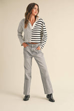 Load image into Gallery viewer, Perfect Pace Striped Knit Cropped Sweater
