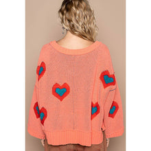 Load image into Gallery viewer, Heart For You Tangerine Solid Sweater
