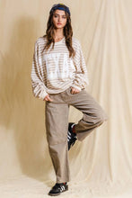 Load image into Gallery viewer, Coziest Texas Textured Stripe Sweatshirt
