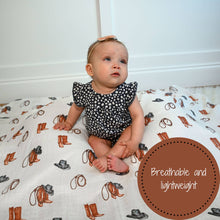 Load image into Gallery viewer, Life Is Better In Boots Western Baby Swaddle Blanket
