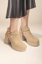 Load image into Gallery viewer, Palazzo Platform Harness Open Heel Booties
