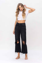 Load image into Gallery viewer, 90s Vintage Crop Flare Jeans Black
