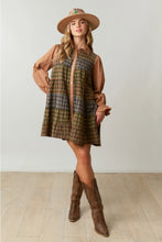 Load image into Gallery viewer, Enjoy The View Plaid Tiered Shirt Dress
