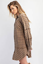 Load image into Gallery viewer, The World Is Yours Mocha Mineral Washed Oversized Shirt
