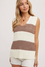 Load image into Gallery viewer, Coco Striped Sleeveless Sweater Knit Top
