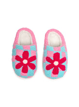 Load image into Gallery viewer, Kids Checker w/Red Flower Slippers
