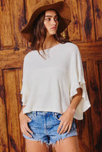Load image into Gallery viewer, Your Everyday Choice White Waffle Cropped Top
