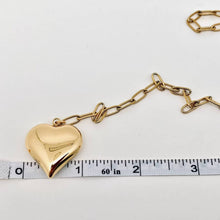 Load image into Gallery viewer, Paper Clip Design Chain Heart Charm Necklace
