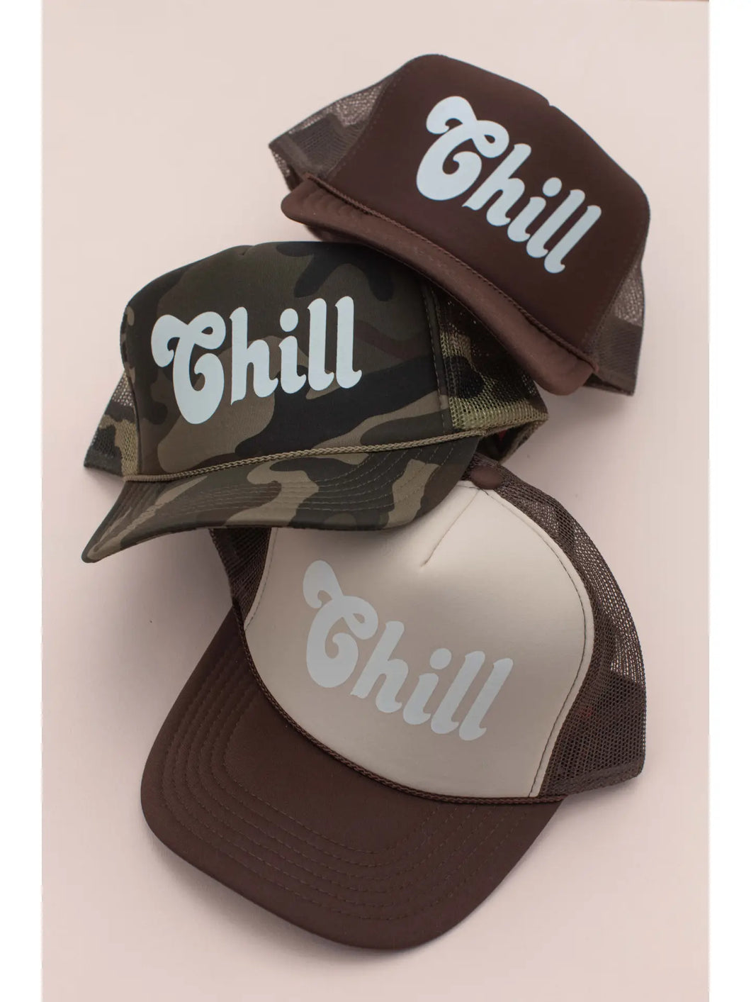 Chill Brown Tan Trucker Hat