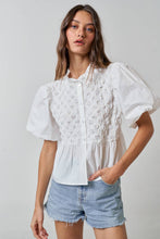 Load image into Gallery viewer, Bright Days Puff Sleeve Button Up Blouse
