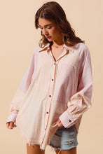 Load image into Gallery viewer, Mauve Washed Striped Lightweight Button Down
