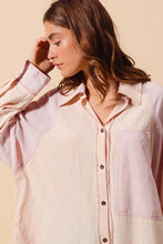 Load image into Gallery viewer, Mauve Washed Striped Lightweight Button Down
