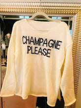 Load image into Gallery viewer, Champagne Please White Knit Sweater
