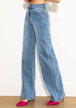 Load image into Gallery viewer, Pearl High-Rise Wideleg Jeans: Medium Stone
