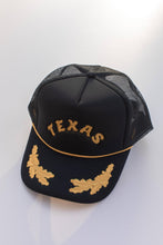 Load image into Gallery viewer, Embroidery Texas Black Gold Trucker Hat
