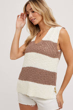 Load image into Gallery viewer, Coco Striped Sleeveless Sweater Knit Top
