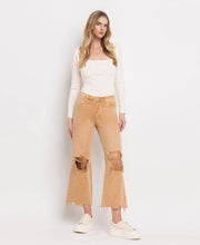 Load image into Gallery viewer, 90&#39;s Vintage High Rise Crop Flare Jeans - KISS OF CALIFORNIA
