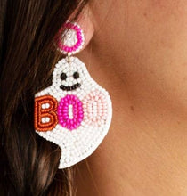 Load image into Gallery viewer, Pink Love You Boo Earrings
