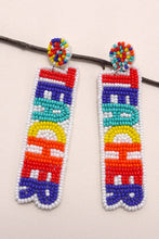 Load image into Gallery viewer, Teacher Rainbow Drop Beaded Earrings
