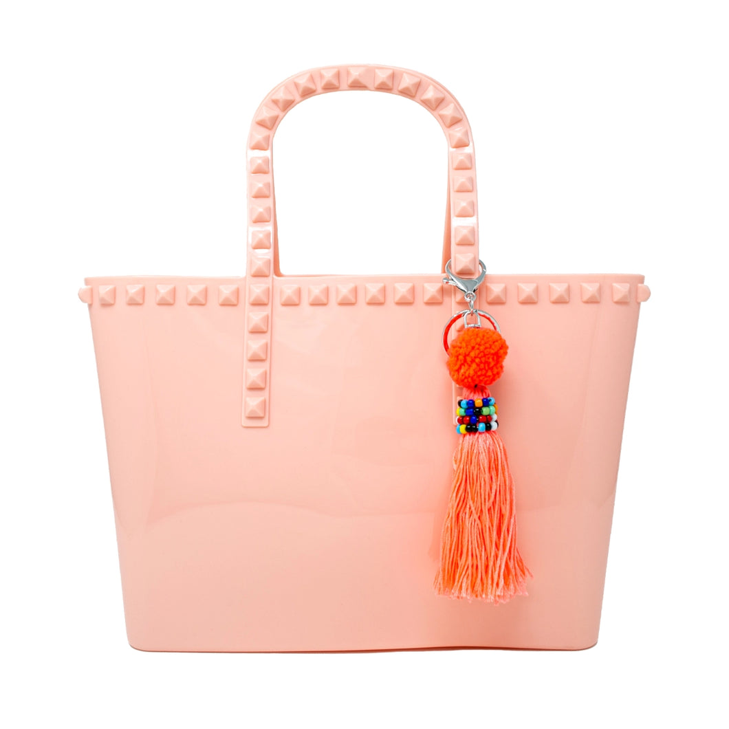 Jumbo Jelly Tote Bag: Peach