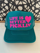 Load image into Gallery viewer, Life is Better Picklin&#39;- Jade Trucker Hat
