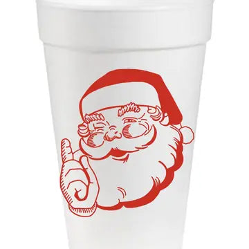 Vintage Santa 16 oz Styrofoam Cups