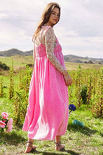 Load image into Gallery viewer, Bubblegum Pink Smocked Maxi Sundress
