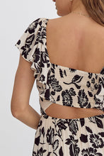 Load image into Gallery viewer, Be Brave Black White Midi Floral Dress
