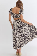 Load image into Gallery viewer, Be Brave Black White Midi Floral Dress
