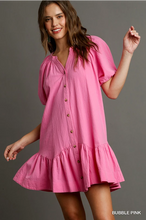Load image into Gallery viewer, Bubblegum Pink Pleated Dress
