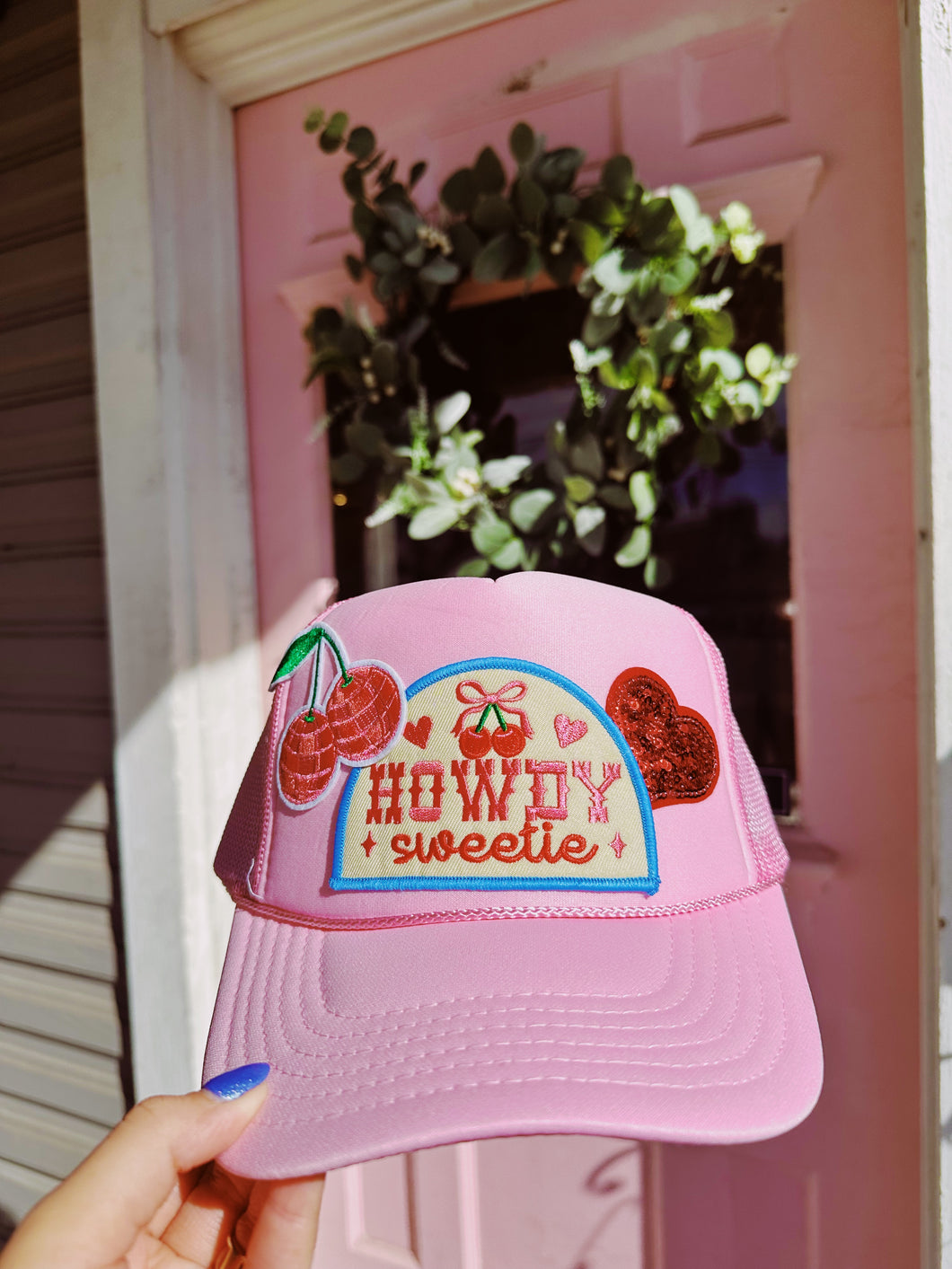 Howdy Sweetie Cherry Trucker Hat