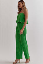 Load image into Gallery viewer, Nobody Like Me Green Pleated Jumpsuit
