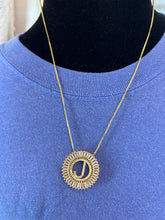 Load image into Gallery viewer, Round Crystal Gold Letter Necklaces
