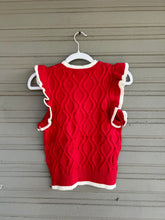 Load image into Gallery viewer, Go Big Red Ruffle Sleeve Sweater Top
