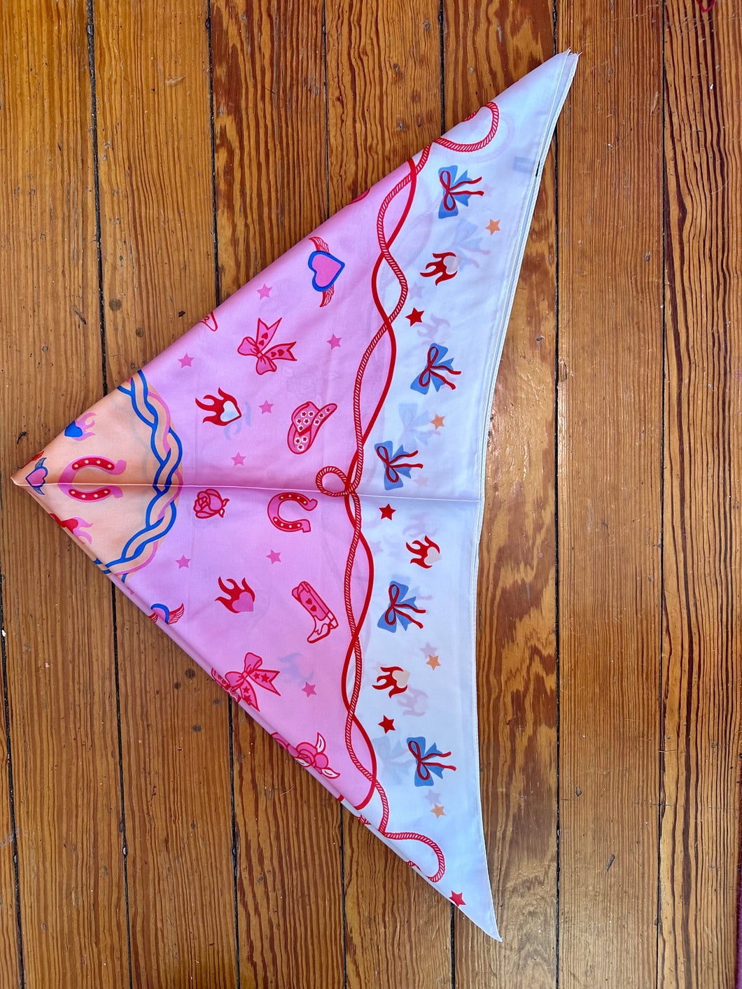 Western silk pink bandanna
