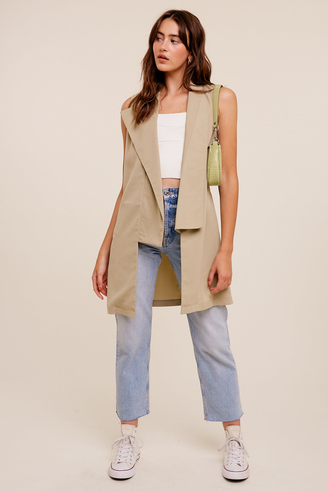 All Day and Night Olive Sleeveless Vest