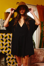 Load image into Gallery viewer, Oversized Solid Black Romper
