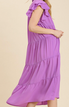 Load image into Gallery viewer, Oh My Lavender Tiered Midi Dress
