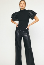 Load image into Gallery viewer, Looking Sleek Black Leather Top
