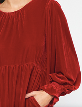 Load image into Gallery viewer, Scarlet Red Velvet Layered Dress
