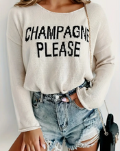 Load image into Gallery viewer, Champagne Please White Knit Sweater
