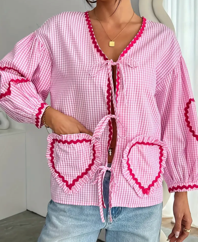 Heart On Your Sleeve Pink Top