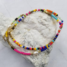 Load image into Gallery viewer, Boho Rainbow Beaded Pearl Necklace
