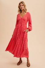 Load image into Gallery viewer, Cherry Tomato Smocked Floral Maxi Dress
