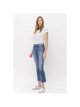 Load image into Gallery viewer, Mid Rise Crop Slim Straight Jeans Flying Monkey

