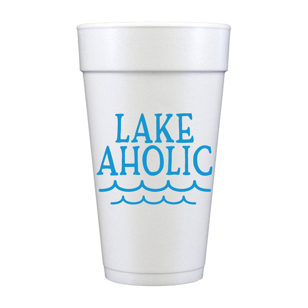 Lakeaholic Lake House Foam Cups - Summer